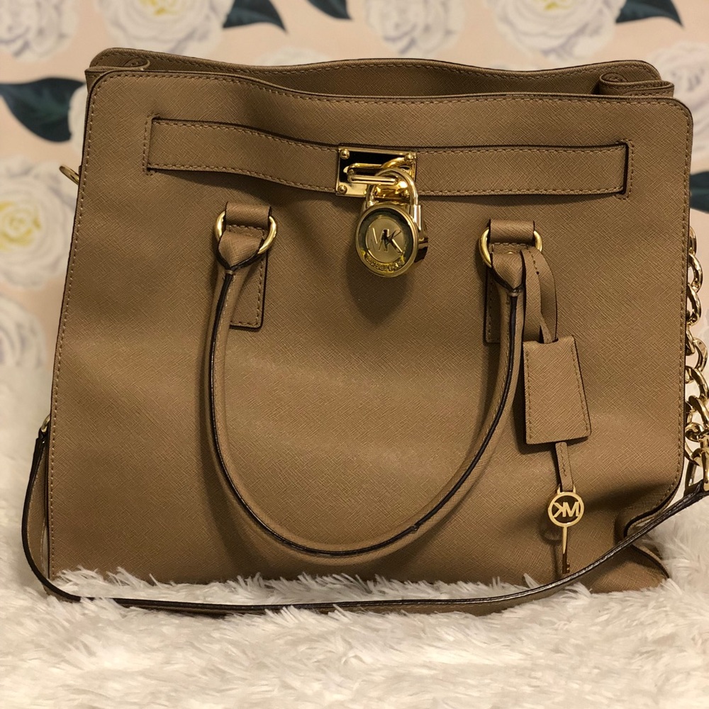 Michael Kors Hamilton Purse in Dark Khaki